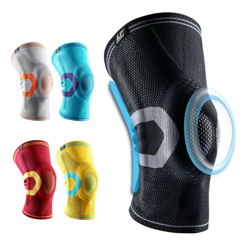 LP 170XT Compression Knee Sleeve with Silicone Pad Bilateral Stays Breathable Knee Support for Enhanced Sports Performance in Running Basketball Soccer Tennis Gym Workouts Hiking Optimal Joint Stability for Active Athletes Black Extra Large1pcs